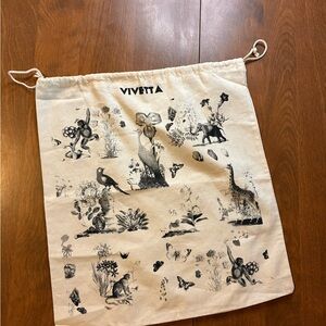 Vivetta Chinoiserie Black and White Jungle Print Dust Bag